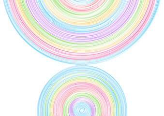 Colorful linear circles abstract geometric tech background. Vector minimal futuristic design