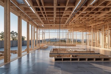 Fototapeta premium Innovative Architecture and Engineering in Construction Environment