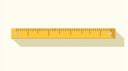 flat illustration a yellow ruler 