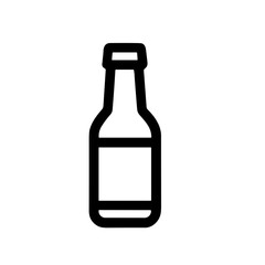 Simple Outline Bottle Illustration Drink Container Liquid Icon Symbol