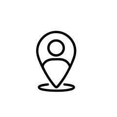 Fototapeta premium Simple Line Style Person Location Pin Marker Navigation Icon Element