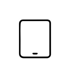 Simple Outline Smartphone Icon, Minimalist Design, Communication and Technology