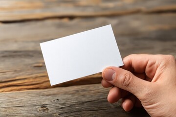 Obraz premium Business card mockup with blank space for showcasing your companyA's branding or details.