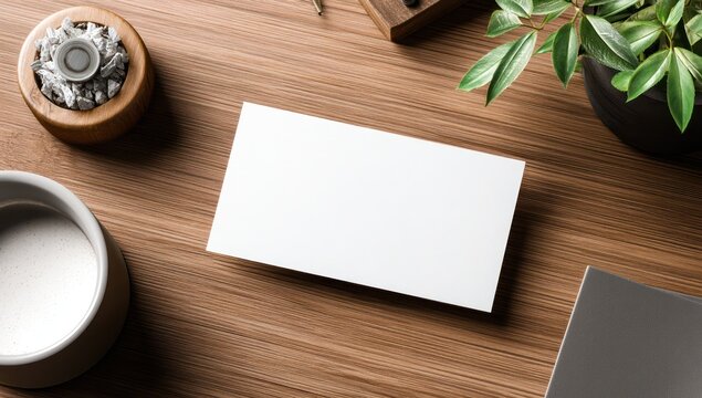 Blank business card mockup featuring space for you to insert your logo or brand message.