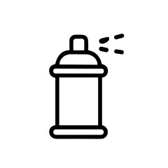 Simple Outline Style Spray Paint Can Isolated Line Art Illustration