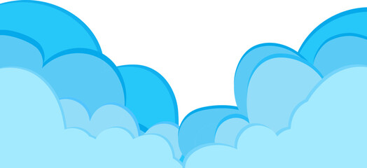 Cloud corner piece in bottom left format