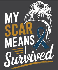 My Scar Means I Survived Moyamoya Awareness T-Shirt T-Shirt design svg, Moyamoya Disease Awareness T-Shirt, Moyamoya Warrior, Blue Rainbow, Moyamoya Awareness, messy bun hairstyle 
