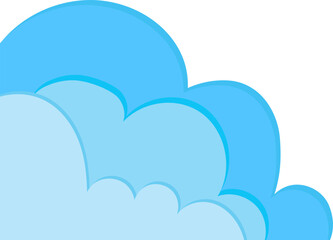 Double layer cloud element on bottom edge