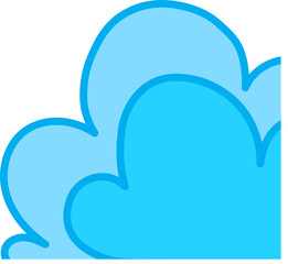 Obraz premium Bottom fluffy corner cloud for sky design