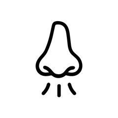 Simple Line Art Nose Smell Scent Sense Organ Medical Icon