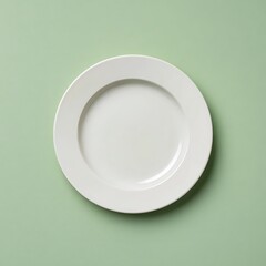 white plate on a white background