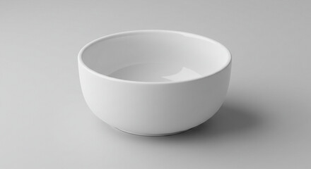 Clean white ceramic bowl on a neutral background
