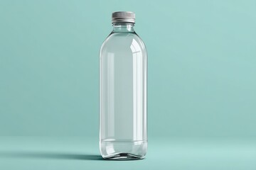 3D cartoon water bottle mockup with a clear space to insert your custom label and logo design.