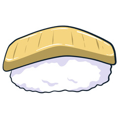 Sushi Food Emoji  Illustration. Japanese Symbol Emoticon sushi.