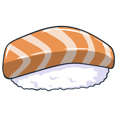 Sushi Food Emoji  Illustration. Japanese Symbol Emoticon sushi.