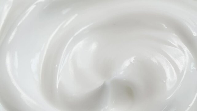 Macro white smooth eye, skin cream texture, closeup beauty facial cosmetics mask