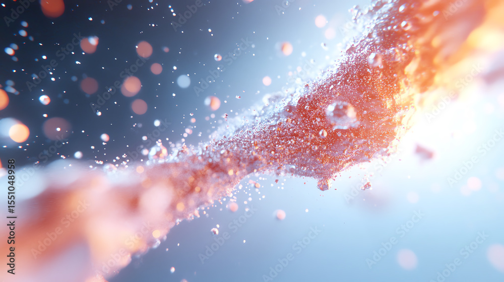 Poster A mesmerizing splash of liquid with vibrant colors and dynamic motion, capturing the essence of refreshment and energy.