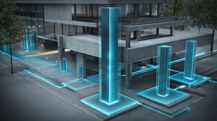 Obraz premium Security zones segment areas by risk level, applying stronger controls closer to sensitive spaces. 