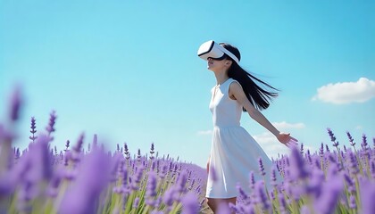 Young Girl Exploring Virtual Reality in Dreamy Bright World

Immersive VR Experience with Young Girl in Surreal Fantasy Scene

Curious Girl Wearing VR Headset in Bright Imaginative Landscape

Child in