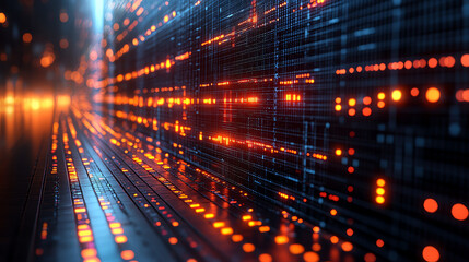 A stunning digital visualization showcasing vibrant light trails representing data flow and connectivity in a futuristic network.