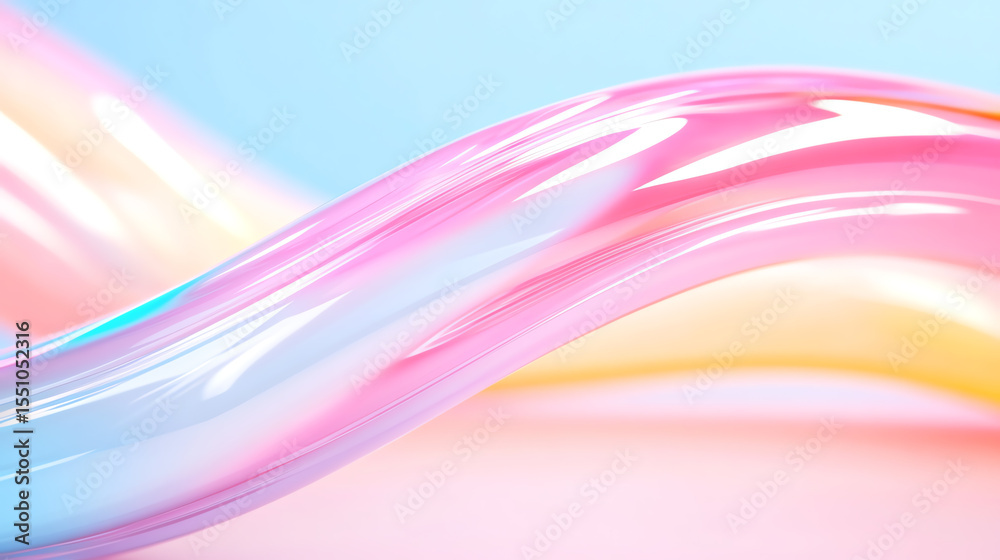 Poster A vibrant swirl of pastel colors, creating an abstract and visually captivating design for digital art or backgrounds.