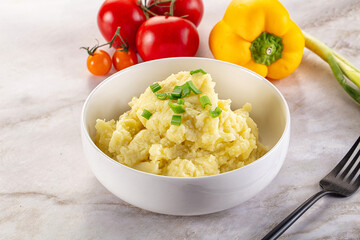 Mashed potato with green onion