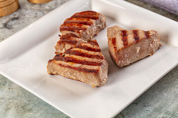 Gourmet Grilled tuna fish steak