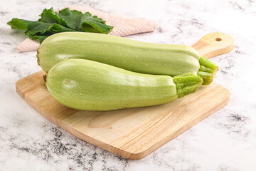 Raw frsh ripe zucchini vegetable