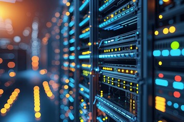 Abstract High-Tech Network Connectivity Background Design