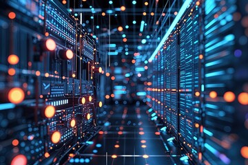 Futuristic Network Connectivity Background Design for High-Tech Applications