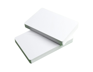 Poker Playing Cards Mockup with Blank Fronts, Isolated on Green Table Surface