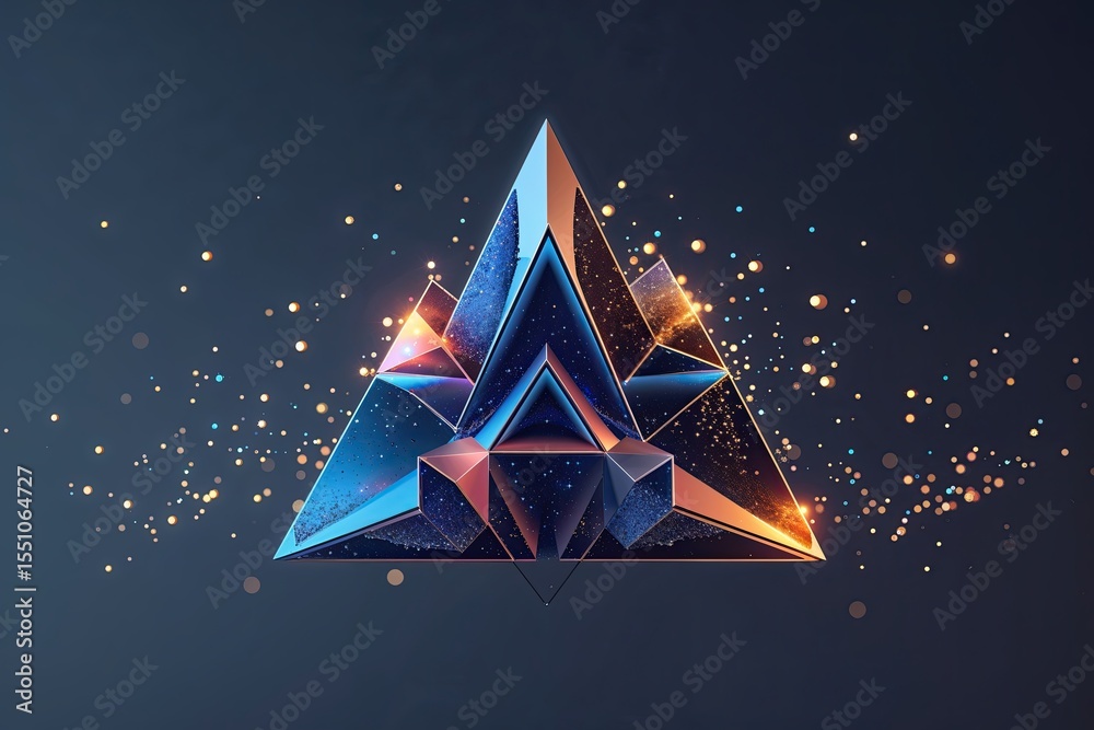 Poster modern triangle and particle architecture for cloud data storage networks