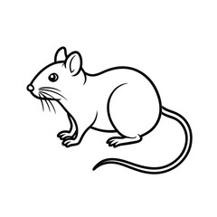 Fototapeta premium Outlined Rat icon