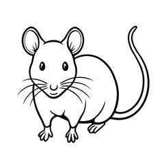 vector illustration of a cartoon mouse