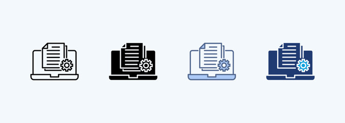Fototapeta premium Data Management Multiple Style Icon