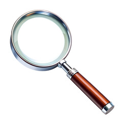 Magnifying glass isolated on transparent background