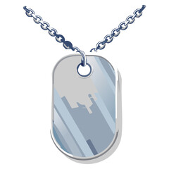 Fototapeta premium Vector Illustration of Dog Tag for Military Personnel and Identification