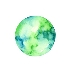 地球 星 惑星　水彩 イラスト