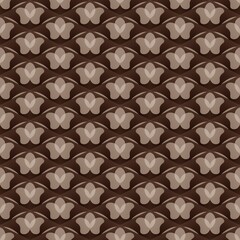 Seamless Abstract Geometric Wave and Petal Design