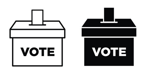 Election Vote Box Icon. Vote Ballot Box Icon, Vector Illustration