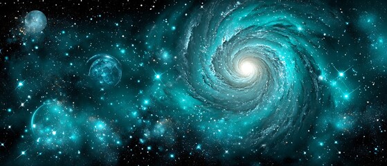 Abstract spiral galaxy in space