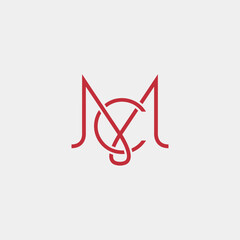 letter m text logo design vector