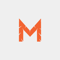 letter m text logo design vector