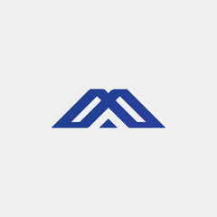 letter m text logo design vector