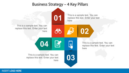 Modern 4-Step Business Infographic Diagram for PowerPoint Presentation