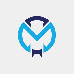 letter m text logo design vector