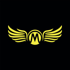 letter m text logo design vector