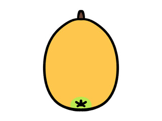 シンプルでかわいいびわのイラスト素材