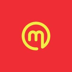 letter m text logo design vector