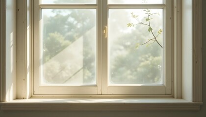 햇살에 비친 창가